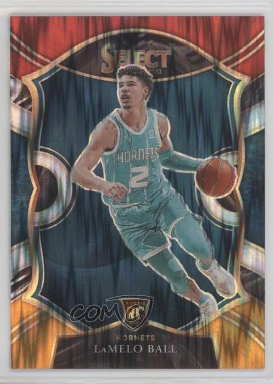 2020 Panini Select Concourse Red White Orange Flash Prizm Lamelo Ball Rookie RC