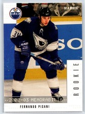 2002-03 Be a Player Memorabilia Fernando Pisani Rookie Edmonton Oilers RC #380