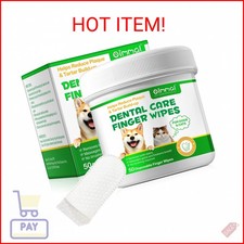 Dog Teeth Cleaning 50PCS, Pets Teeth Cleaning Wipes for Dogs & Cats, Dog Toothbr