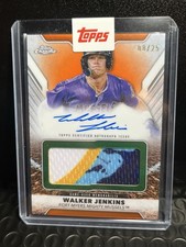 2025 Topps Pro Debut Chrome Walker Jenkins  Auto Game Used Patch Orange /25