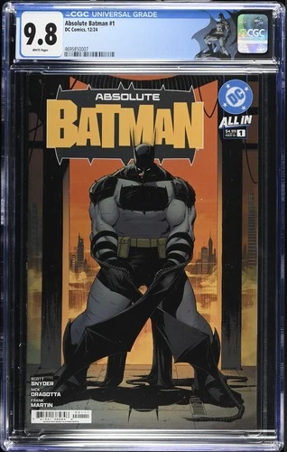 ABSOLUTE BATMAN #1 GRADED CGC 9.8 + CUSTOM BATMAN LABEL (DC COMICS 2024)
