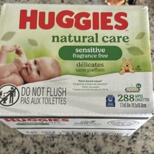 Huggies Natural Care Sensitive Fragrance Free Baby Wipes, 288 Count