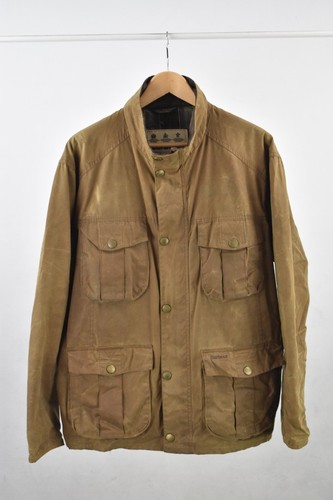 Barbour Herren Neu Utility Jacke Gr. Large Braun Gewachste Baumwolle Regenjacke