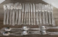 Stanley Roberts Rogers Co Stainless Landscape Flatware Silverware 24 Pieces 