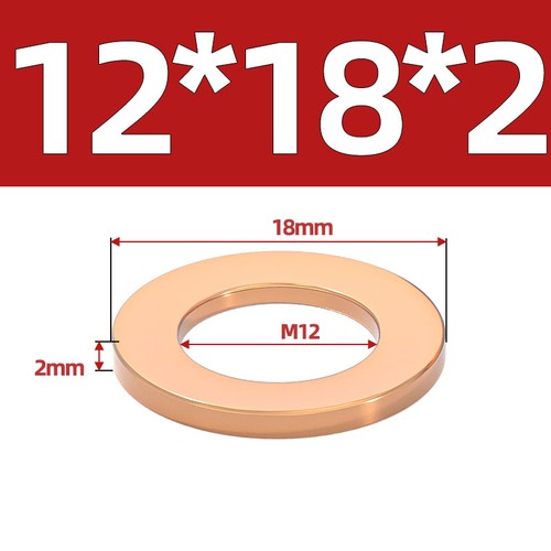 M3 - M60 Metric Copper Sealing Washers Flat Gasket Rings Form A DIN 7603 A - - Picture 77 of 135