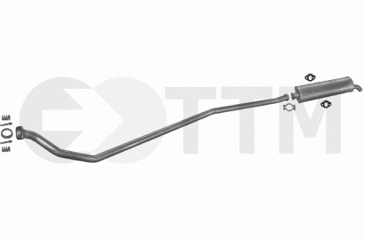 Ligne d'échappement Peugeot 205 1.8 D silencieux arrière pot échappement moteur 1.9 D