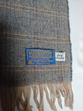 Pendleton 100% Pure Virgin Wool Scarf Herringbone Gray Tweed Made In USA- Read