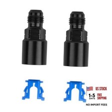 2PCS 6AN Male to 3/8" SAE EFI Fuel Rail Fitting, Quick-Disconnect 6AN to 3/8