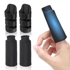 Trigger Finger Splint and Ice Pack, 2+2 Set, Reusable 2+2, Black 