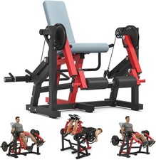 Leg Extension and Curl Lower Body Workout Machine Lying Curl Bench for Home Gym