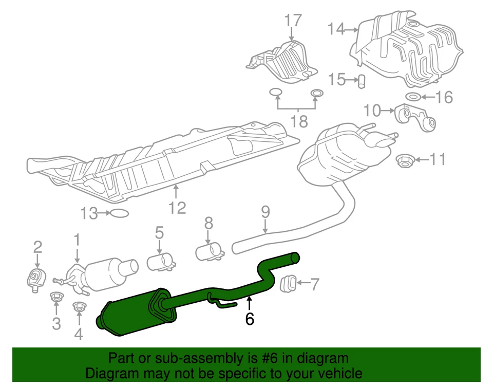 Genuine GM Exhaust Muffler 39139524 Foto 3 de 3