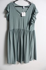 Brown Coco Womens Broderie Smock Dress - Green - Size 2XL XXL NEW (j24)