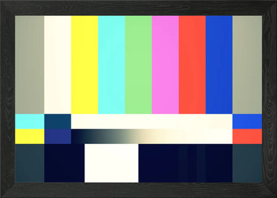 Screen test missing signal Framed Wall Art Poster Canvas Print Picture