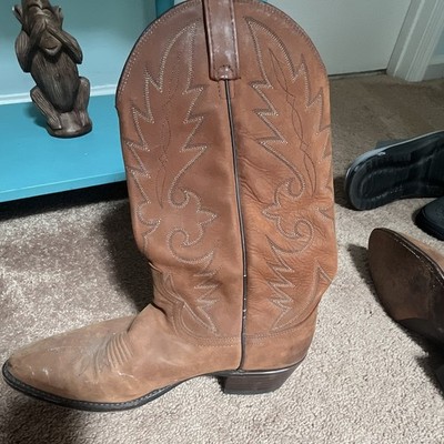 Dan Post men's Brown Leather Western Cowboy Boots US 9D DGD0469