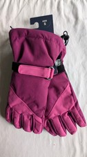 Lands' End Kids Small Squall EZ Touch Winter Gloves Magenta Pink Waterproof New
