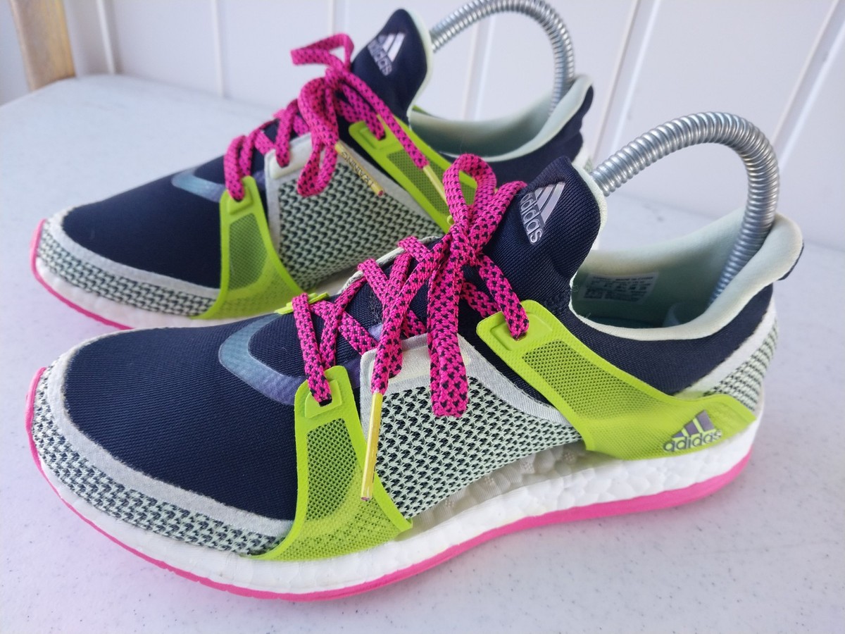 Adidas PureBoost X TR Black Pink Green Women's Size Walking