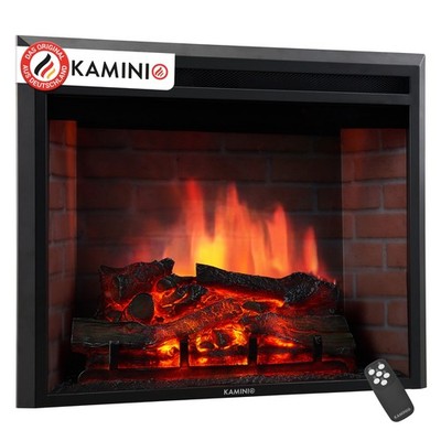 KAMINIO Elektrokamin LUCA - Elektrischer Einbaukamin / Heizung, 3D-Flammeneffekt