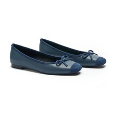 C. Paravano Women's Cap-Toe Ballet Flats Elena , 10.5, Navy