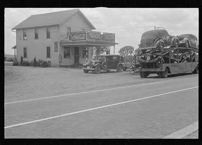 Central Ohio Route 40 1938 Roadside Store Coca-Cola Orange Crush Sign