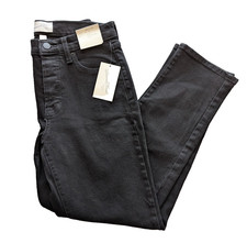 NEW Universal Thread Jeans Womens 6 Black 80s Slim Fit Mid Rise Stretch Denim