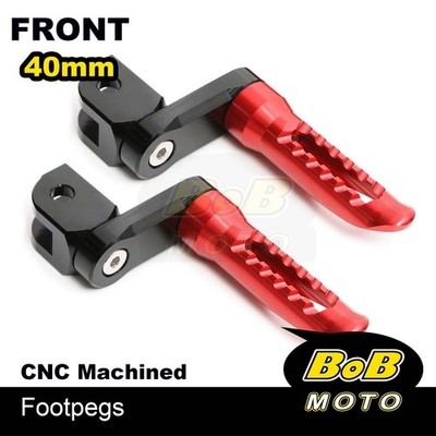 BOB 40mm Lower Rider Footpegs RED For Kawasaki Z900 17 18 19 20 21 22