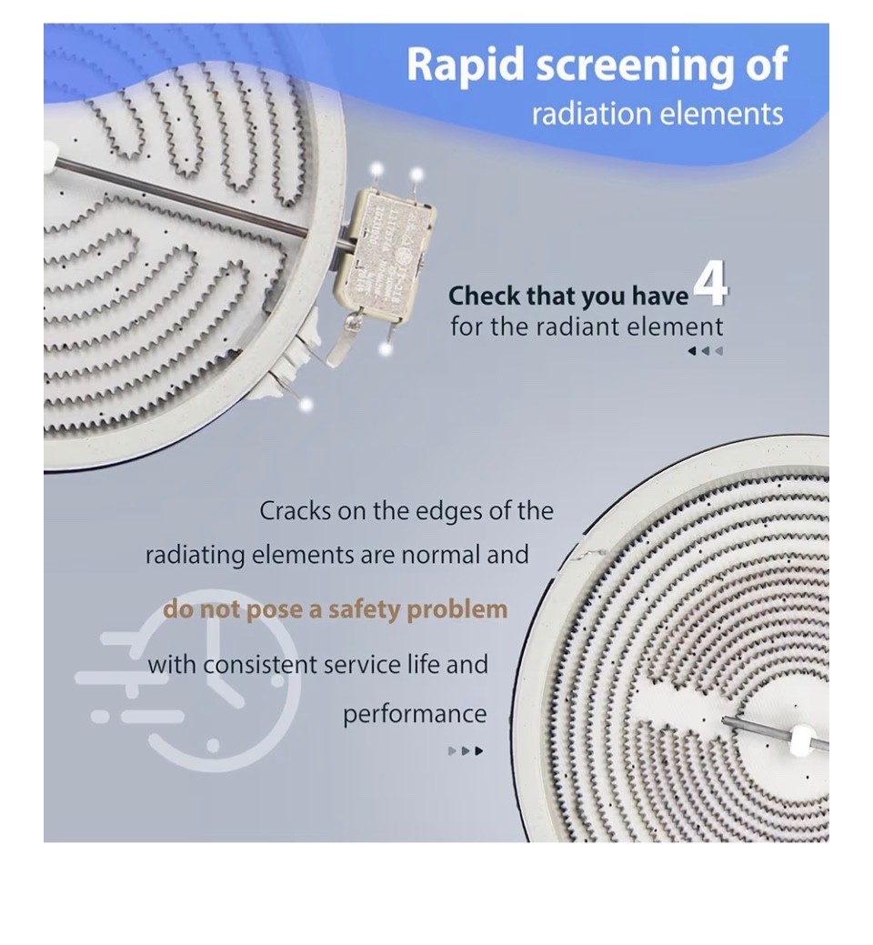 WB30T10047 for GE Range Glass Smooth Top Burner Element AP2027789 PS243905