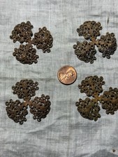 4 Trilobe Flower Raw Brass Filigree Stampings by WATKINS