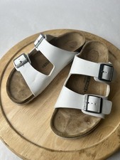 Kid s Birkenstock Arizona White Leather Sandals - US Size 3/EU Size 34