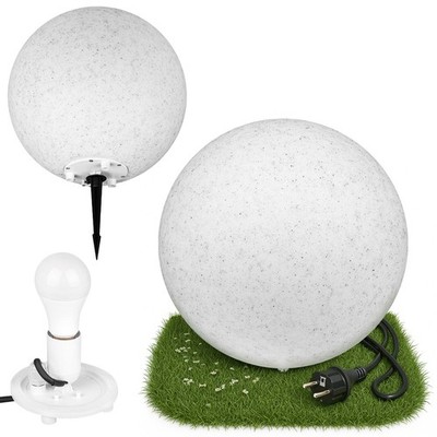LED Kugelleuchte Steinoptik 35cm E27 Gartenlampe IP65 MasterLED Außenleuchte