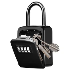 Key Lock Box,4-Digit Combination Key Safe Box,Resettable Code Security Key St...