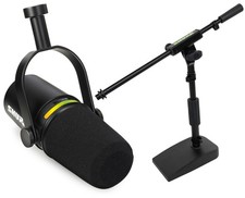 Shure MV7 Hybrid Podcast Microphone with Desktop Boom Stand