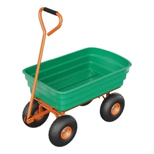 All-Terrain Garden Dump Cart with Removable Bed - Reinforced Steel