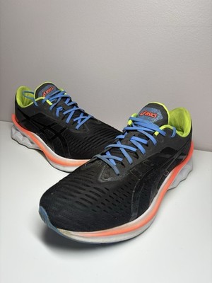 Asics Mens Running Shoes FFBlast 1011A681 Black Neon Green Orange Blue - Size 10