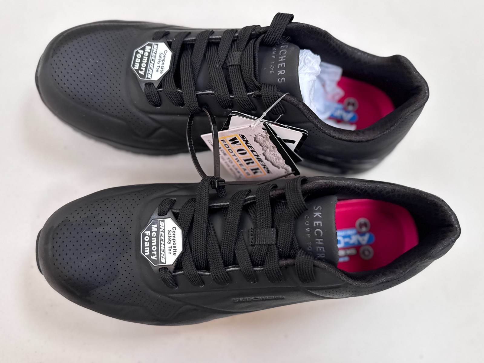 Skechers Work Sure Track Trainers UK 9 EU 43 Black Slip Resistant Memory Foam image 5