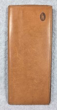 Portatarjetas organizadoras de carpetas de cuero marrón Hartmann 10" x 4,5