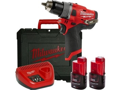Milwaukee FUEL M12 FDD2-202X Akkuschrauber Schrauber 2x 2,0Ah Akku Lader Koffer