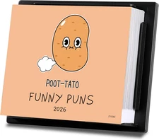 2026 Funny Puns Calendar - Daily Calendar 2026 with Funny Puns, 2026 Desk Calend