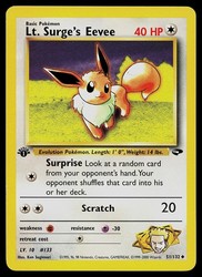 Lt. Surge's Eevee 51/132 Gym Challenge 1st Edition Uncommon