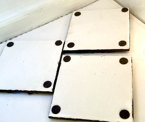 Set Of 3 Mosaic Tile Color Block Trivet Hot Plate Coasters Red Green Blue 4”x4” - Picture 7 of 15
