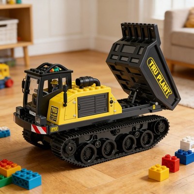 1:50 T14R Panther Electric RC Crawler Dump Truck RTR Tracked Tipper Toys Sound0H