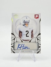 Kobe Hudson 2024 Leaf Trinity Pristine Football Autographs SP #BA-KH1