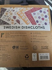NEW SWEDISH DISHCLOTHS 12 PACK REUSABLE, ULTRA ABSORBENT, MACHINE WASHABLE