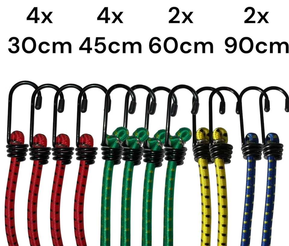 12 starke Gepäckspanner Expander Gummseil Spanngummi Riemen  Spanngurt - Bild 4 von 4