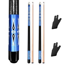 Set of 2 Pool Cue Stick,58 2 Piece Maple Billiard Cue Stick