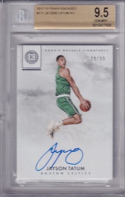 2017-18 Panini Encased Jayson Tatum Rookie Autograph 29/99 BGS 9.5 10 Auto