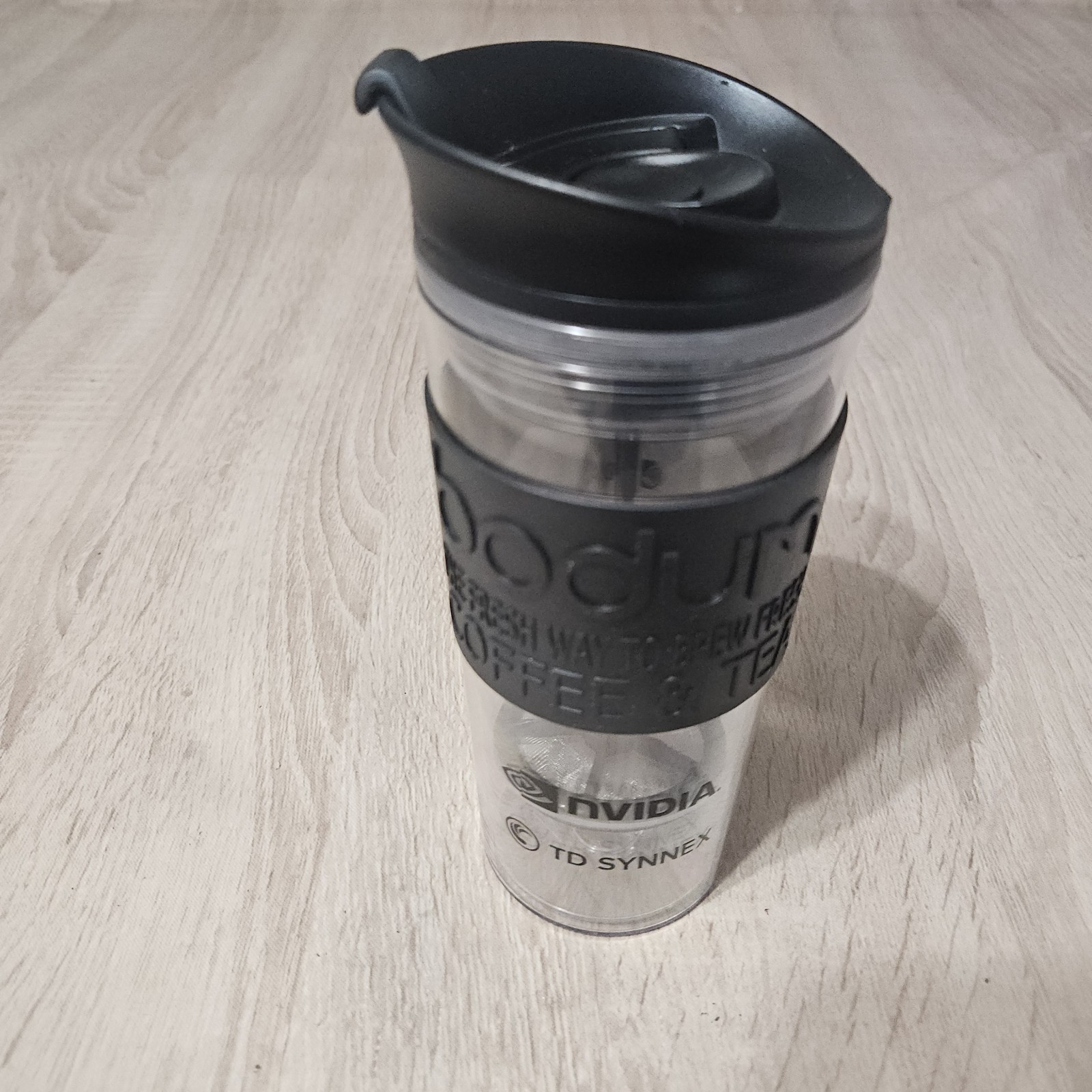 Coffee Insulated Travel Mug Black Grip Coffee/tea Euc