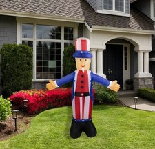 Uncle Sam Airblown Yard Inflatable Multicolor 60 in/5 ft Patriotic