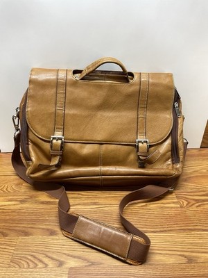 Vintage Wilsons Leather Brown Satchel Messenger Shoulder Bag