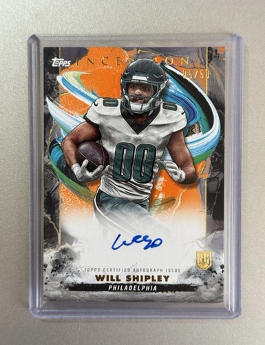 Will Shipley Philadelphia Eagles Topps Inception NFL 2024 ROOKIE AUTO SP /50