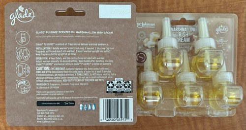 10 Glade Marshmallow Irish Cream PlugIn Scented Oil Refill Air-Fresheners - Picture 2 of 2